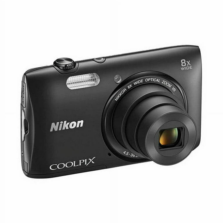 Nikon Coolpix S3600 20.1 Megapixel Compact Camera, Black - Walmart.com