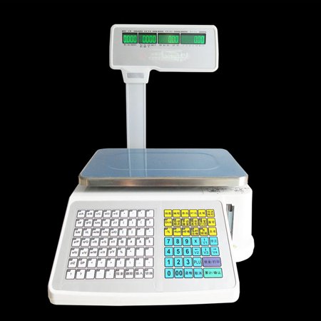 INTBUYING 33lbs Price Computing Scale with Label Printer Deli ...