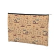 thumbnail image 2 of Fotbe Brown Mushrooms Reusable Cosmetic Bag Makeup Bag for Women Large Travel Cosmetic Pouch Girls' Make Up Organizer, 2 of 8