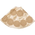 thumbnail image 5 of Glam Creme Vanilla White Medallion Viscose Memories Christmas Decor Appliqued Velvet Round 21" Diameter Tree Skirt, 5 of 6