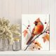 thumbnail image 2 of Qisvanset Framed Canvas Wall Art 12x16 Inch Watercolor Red Cardinal Bird Wall Print Art, 2 of 5