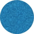 thumbnail image 1 of Ahgly Company Indoor Round Patterned Blue Dress Blue Area Rugs, 3' Round, 1 of 6