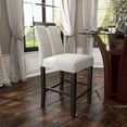 thumbnail image 2 of Furniture of America Prat Fabric Upholstered Counter Chairs in Black (Set of 2), 2 of 5