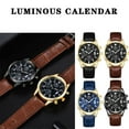 thumbnail image 3 of Mens Watches Waterproof Leather Band Automatic Mechanical Tourbillon Calendar Moon Phase Luminous Business Wristwatch Black Strap Gold Case, 3 of 3