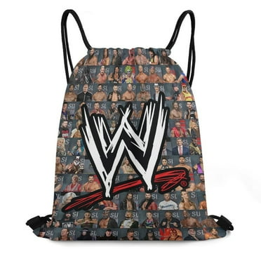 WWE Drawstring Backpack Water Resistant String Bag Sackpack Cinch for Sports, Gym, Travel, Swimming, Yoga, Beach