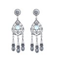 thumbnail image 1 of Pendientes colgantes de cristal de flor de joyería e bohemio para mujer Zulema Pendientes, 1 of 7