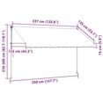 thumbnail image 2 of vidaXL Manual Retractable Awning with LED 137.8" Orange and Brown, 2 of 6