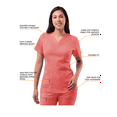 thumbnail image 3 of Adar Pro Scrubs For Women - Elevated V-Neck Scrub Top, 3 of 7