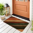 thumbnail image 1 of Tapis de Porte Moderne à Rayures Diagonales Noir pour Entrée Intérieure 29 * 17, Tapis Funky Lavable Intérieur Extérieur, Petit Tapis Rétro à Rayures pour Salle de Classe Patio Garage, 1 of 6