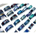 thumbnail image 5 of HOOUN Wholesale 30pcs Shell Stainless Steel Jewelry Ring Fashion-Blue, 5 of 9