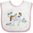 thumbnail image 3 of Inktastic Cute Unicorn Family Boys or Girls Baby Bib, 3 of 4