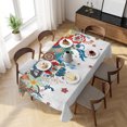 thumbnail image 3 of Bohemian Floral Table Cloth Waterproof Tablecloths, Retro Abstract Flowers Boho Ethnic Tablecloth Dining Table Cover for Kitchen Party Tabletop Outdoor, Rectangle Tablecloth 60x120 Inch, 3 of 9