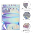 thumbnail image 4 of 50/100Pcs Resealable Holographic Ziplock Mylar Bags Foil Pouch for Party Favor, 4 of 11
