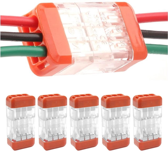 Conector de empalme 5 piezas Palanca de empalme Tuerca Conectores de cable Terminal de conexión de cable para Interruptores Coches Altavoces Cajas eléctricas LT-33 shamjiam Terminal de conector de cable