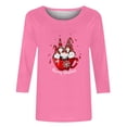 thumbnail image 5 of Meichang Chemises de Noël Manches 3/4 Coupe Ample Col Rond Tops d'Automne T-Shirts Graphiques Classiques Cadeaux pour Femmes pour Noël, 5 of 5