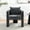 Grey-Chenille, variant on Modern 3-Leg Chenille Accent Chair with Ergonomic Arms & Removable Pillow, Plush Small Space Armchair, Single Sofa Chair for Living Room, Bedroom, Dining Room and Office, Dark Green