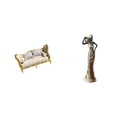 thumbnail image 1 of Sofá De Madera En Miniatura, Juguete De Simulación Para Casa De Muñecas, Ideal Para Crear Escenas De La Vida Cotidiana. Incluye Una Escultura Africana, Un Adorno De Mesa, Una Estatua Vintage, 1 of 8
