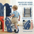 thumbnail image 4 of Qaba 8 in 1 Toddler Slide Set with Basketball Hoop,Telescope, Kids Playground for Toddlers Age 1-6 Indoor Outdoor, Blue, 4 of 9