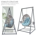 thumbnail image 6 of Rattan Egg Swing Chair with Stand & Cushion Set, Heavy Duty Hanging Stand with Wicker Hammock Egg Chair for Indoor Outdoor Patio Yard Garden (Coffee), 6 of 7