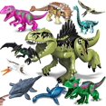 thumbnail image 2 of Dinosaur Building Blocks Set: T-Rex, Raptor, Triceratops & Indominus Rex figurer, 2 of 5