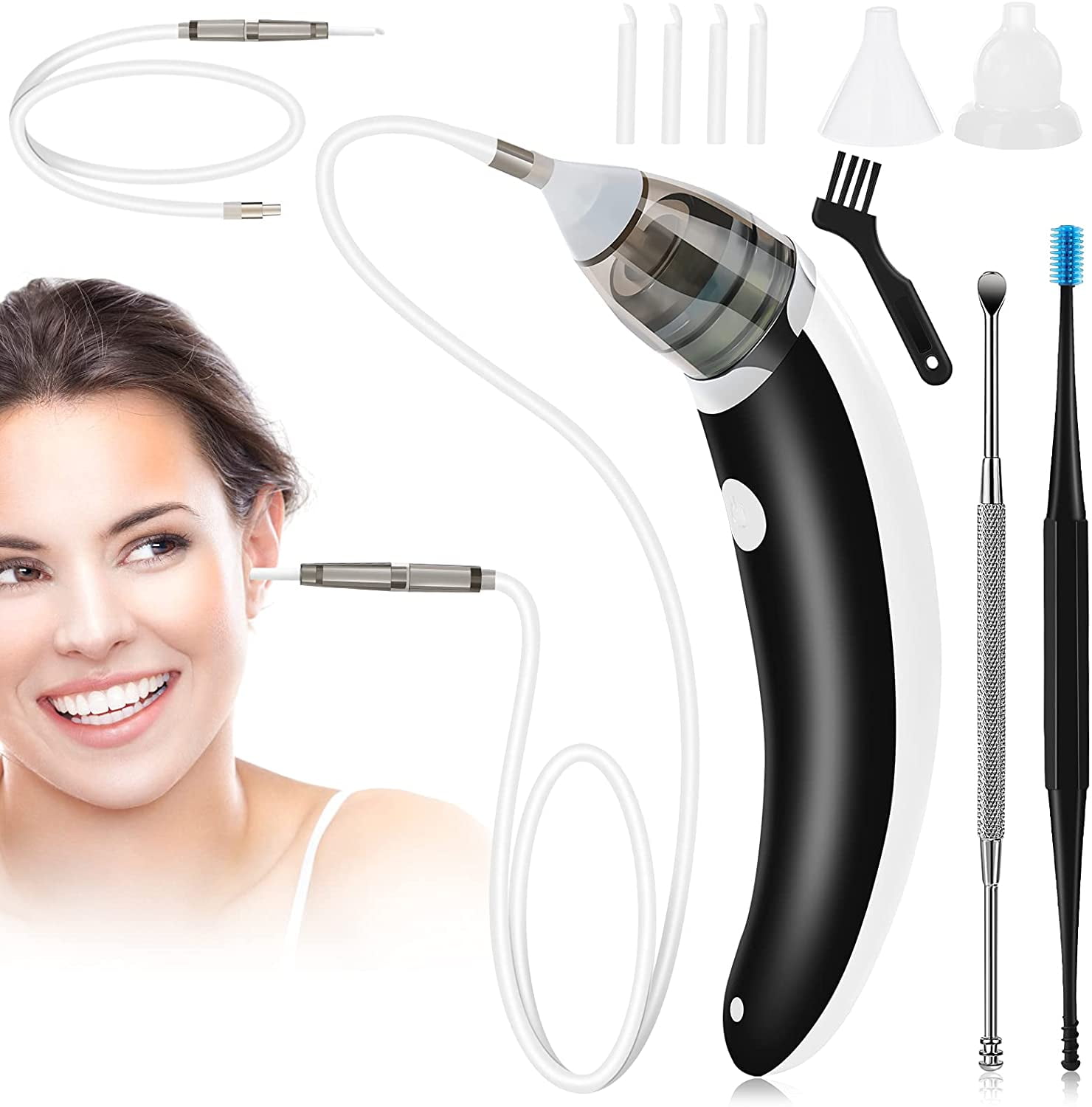 Ear Wax Vacuum Removal, Strong Suction Earwax Sucker 5 Levels Electric