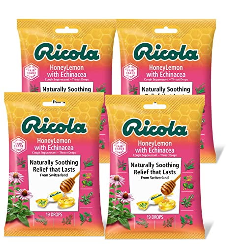 Ricola Honey Lemon w/Echinacea Herbal Cough Suppressant Throat Drops