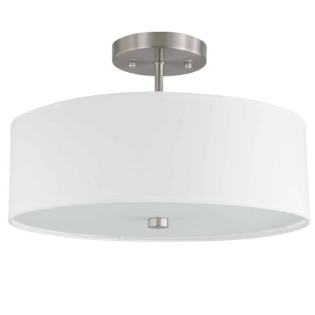 

Dainolite 3LT Incandescent Semi-Flush SC w/ White Shade