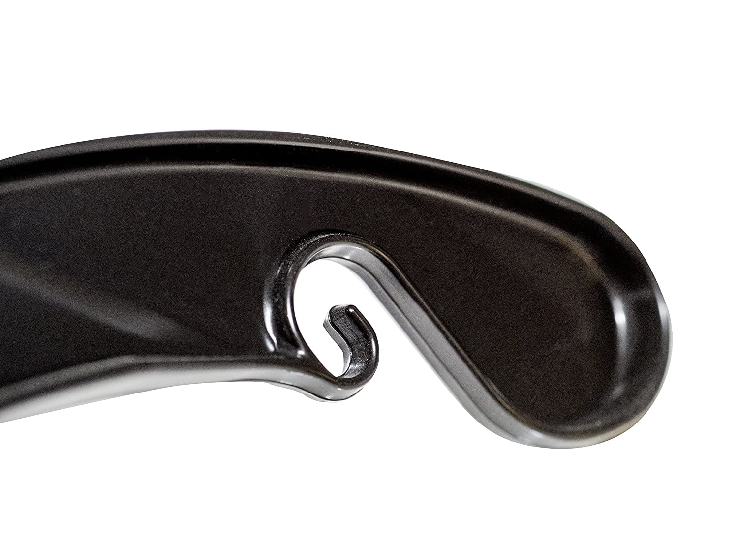 NAHANCO #2500 17" Black Heavy Weight Plastic Shirt Hangers (Pack of 100)