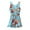 Blue, variant on Odeerbi Toddler Dress Kids Girls Slip Dress Printing Sleeveless Strap Romper Summer Fashion 2025 Casual Jumpsuit Orange