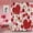 Red, variant on Valentine''s Day Shower Curtain Red Love Heart Sweetheart Polka Dot Romantic Couple Bathroom Decor Curtain with Hooks,Red White