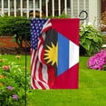 thumbnail image 3 of American Flag Waving Show Antigua And Barbuda Flag Antiguan And Barbud American Friendship Proud Root Garden Flag, Double-Sided Decorative Outdoor Flag, Polyester Yard Flag 12 x 18 in, 3 of 5