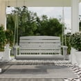thumbnail image 2 of Wildridge Classic Porch Swing, Light Gray - Outdoor Weather Resistant Recycled Plastic Furniture for Patio, 2 of 4