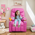 thumbnail image 4 of Snugway Kids Recliner - Adjustable Leather Chair with Cup Holders, Footrest & Side Pockets - Perfect for Boys & Girls，Pink, 4 of 7