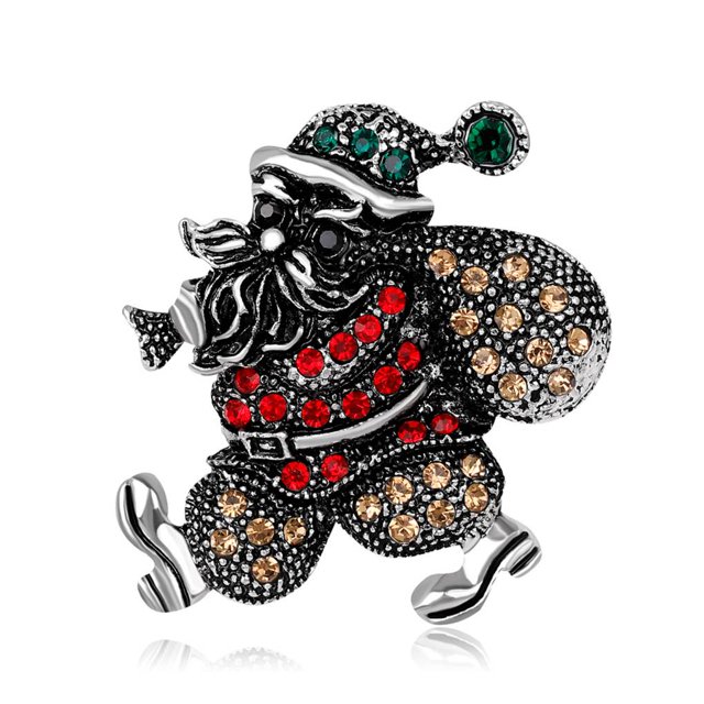 Yuarrent Decorado Árbol de Navidad Botas de Papá Noel Muñeco de nieve Campana Broche Bufanda Collar Solapa Broche de Navidad Regalo de niña Kits de decoración para fiestas No.32 Yuarrent JR0793-32