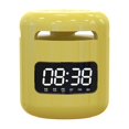 thumbnail image 1 of Altavoz Bluetooth JM01 Portátil con Reloj Despertador, Luz Nocturna y Sonido 360° – Incluye Modos TF Card, FM y AUX IN – Color Amarillo, 1 of 6