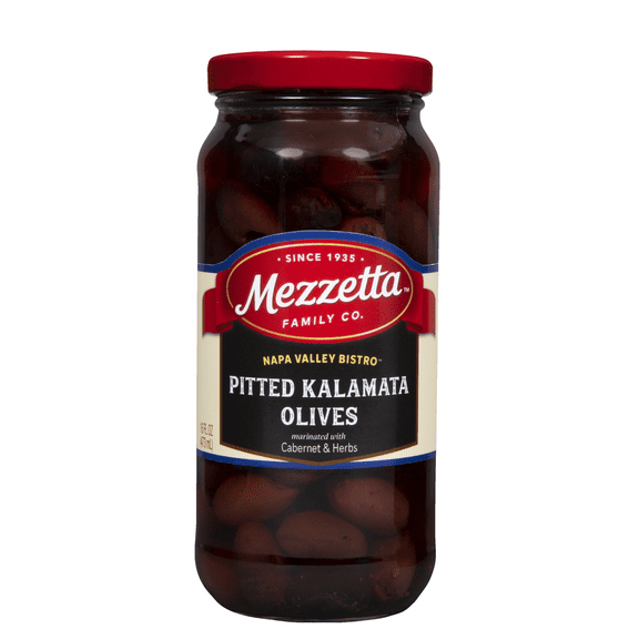 Mezzetta Napa Valley Bistro™ Pitted Kalamata Olives with Cabernet & Herbs, 16 oz Jar