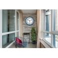 thumbnail image 3 of 12 inch Retro Wall Clock,Indoor and Outdoor,Quartz,Analog,Waterproof,Thermometer,Blue, 3 of 6