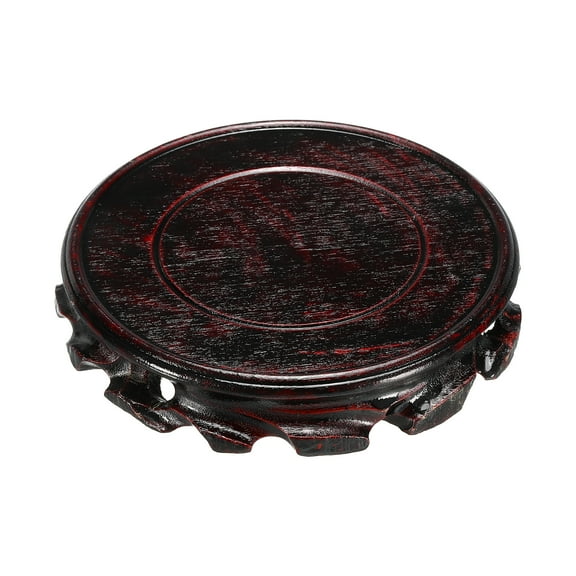 Wooden Stand Holders Displays Base 120mm Diameter Black for Vase Bonsai Stone
