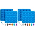 thumbnail image 1 of 4 piezas de silicona, chocolate con 2 goteros, silicona antiadherente de grado alimenticio para dulces, color azul, 1 of 5
