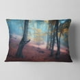 thumbnail image 2 of Designart Mysterious Fairytale Yellow Wood - Landscape Photography Throw Pillow - 12x20, 2 of 5