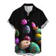 thumbnail image 2 of Ceisia Men's Loose Short Sleeve Printed Casual Shirt with Chest Pocket Black M Gifts, 2 of 4