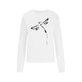 thumbnail image 5 of Women's Sweatshirts Fall Fashion 2023 Casual Crewneck Long Sleeve Pullover Blouses Womens Cute Holiday Pullover Tops Y2K Tops Ladies Comfy Winter Outfits Clothes 2023, White&XL, 5 of 8