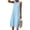 c01Blue, variant on JGGSPWM Summer Dresses for Women Cotton Casual Round Neck Maxi Dress Striped Print Beach Vacation Long Sundresses with Pockets Gray L
