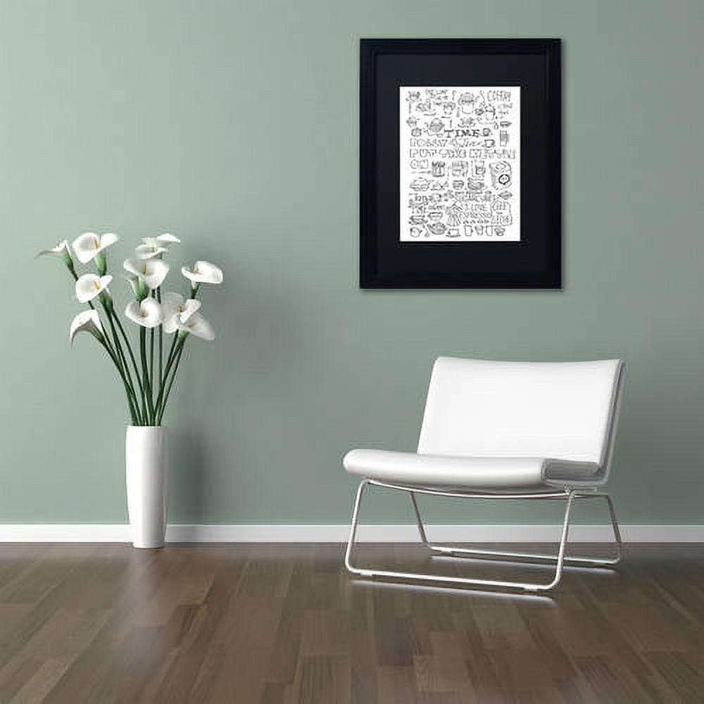 Trademark Fine Art "Put The Kettle On" Canvas Art by Elizabeth Caldwell, Black Matte, Black Frame