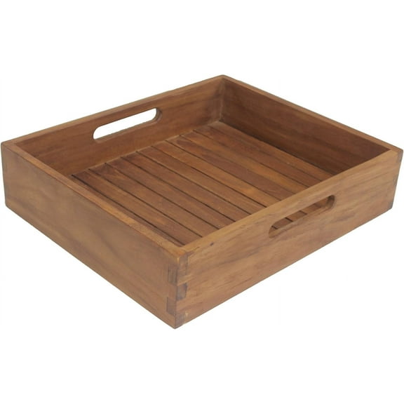 AquaTeak The Original Moa Teak Bench Large Storage Tray