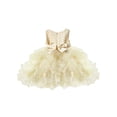 thumbnail image 2 of iiniim Baby Girls Beads Tiered Tutu Flower Girls Wedding Birthday Pageant Party Dress, 2 of 7