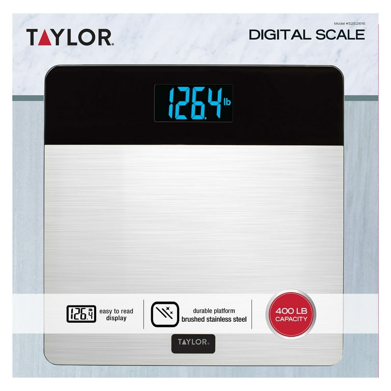 Taylor Brushed Stainless Steel Digital Bathroom Scale
