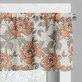 thumbnail image 5 of Ambesonne Vintage Valance & Curtain, Floral Nostalgia Peonies, 55"x30", Dark Peach Grey Yellow, 5 of 7