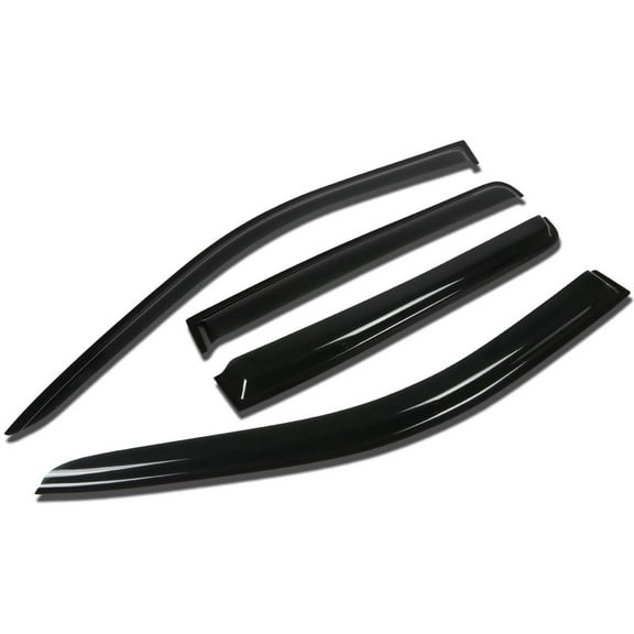 DNA Motoring WVS-165 For 2007 to 2016 Jeep Compass MK49 4pcs Window Vent Visor Deflector Rain Guard (Dark Smoke) 08 09 10 11 12 13 14 15