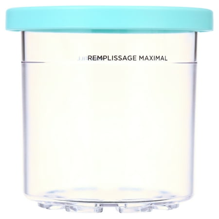 CREAMi Pints and Lids - 2 Pack, Compatible with NC300s Series Ninja Creami Ice Cream Makers - Clear/Lime/Aqua